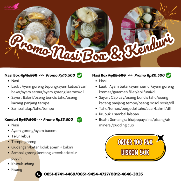 Promo Nasi Box & Kenduri | Azza Wedding - Wedding Organizer & Paket Pernikahan Jogja