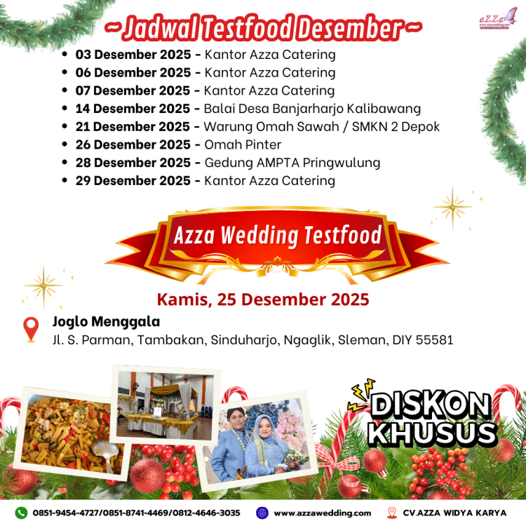 Testing Food & Konsultasi Pernikahan Desember 2025